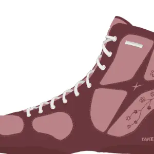 Chaussure de lutte TAKENN STAR rouge épine